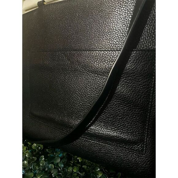 Tory Burch Britten Black Leather Tote Bag with Gold Hardware - Picture 5 of 16